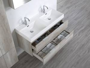 Wall mounted 4 drawers melamine bathroom vanity-1703120