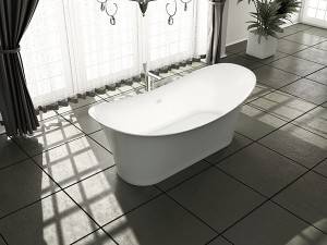 PMMA stone bathtub solid surface freestanding bathtub resin modern style bath