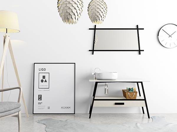 Free standing stainless steel construction melamine bathroom vanity Featured Image
