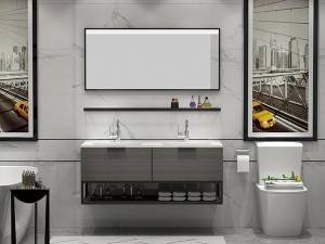 Wall mounted quartz underneath sink melamine bathroom vanity-2019120