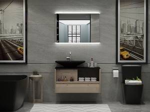 Wall mounted 1drawer melamine  bathroom vanity-2028090