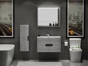 Wall mounted simple design melamine bathroom furniture