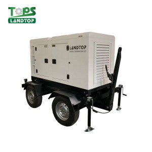 LANDTOP Cummins Engine Diesel Generator Set with movable  trailer type