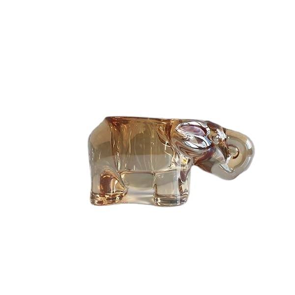 LX-Z106 gold plating shinning amber unique animal tealight holder calf elephant candle holder