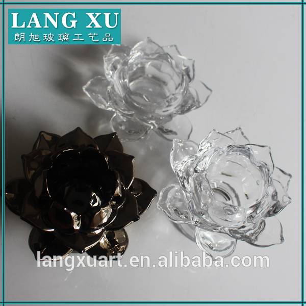 LXHY crystal lotus flower candle holder wholesale