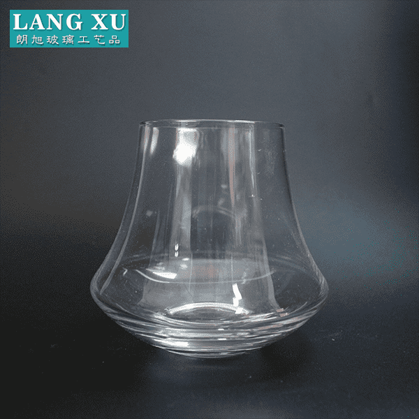 wholesale clear crystal custom red stemless wine glass cups