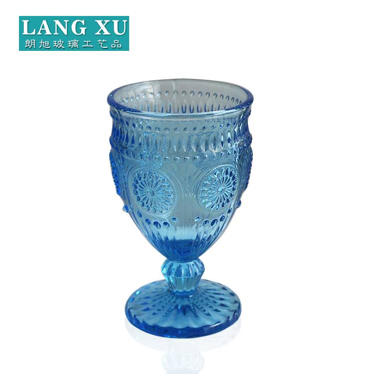 Factory direct wholesale handmade color footed glass wine