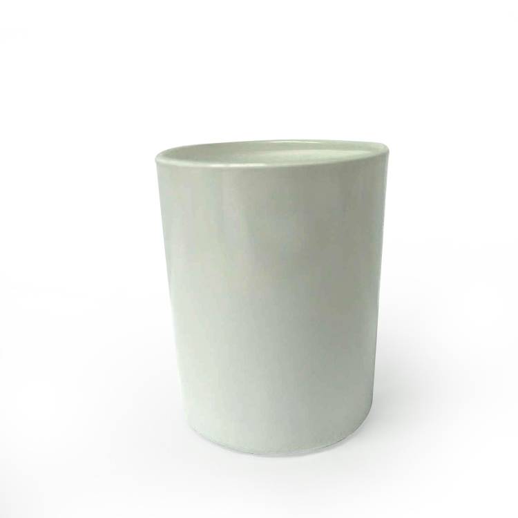 210ml 7.5cm*9.2cm simple wholesale cheap cylinder glossy white colored glass candle jar holder