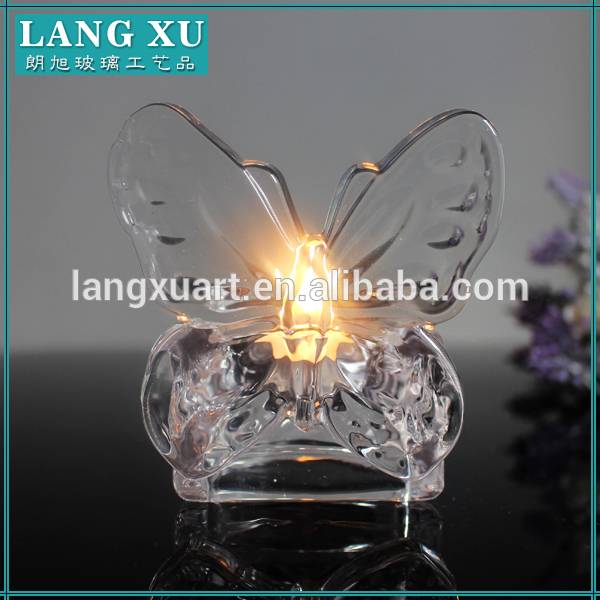 crystal wedding decoration butterfly tea light candle holder