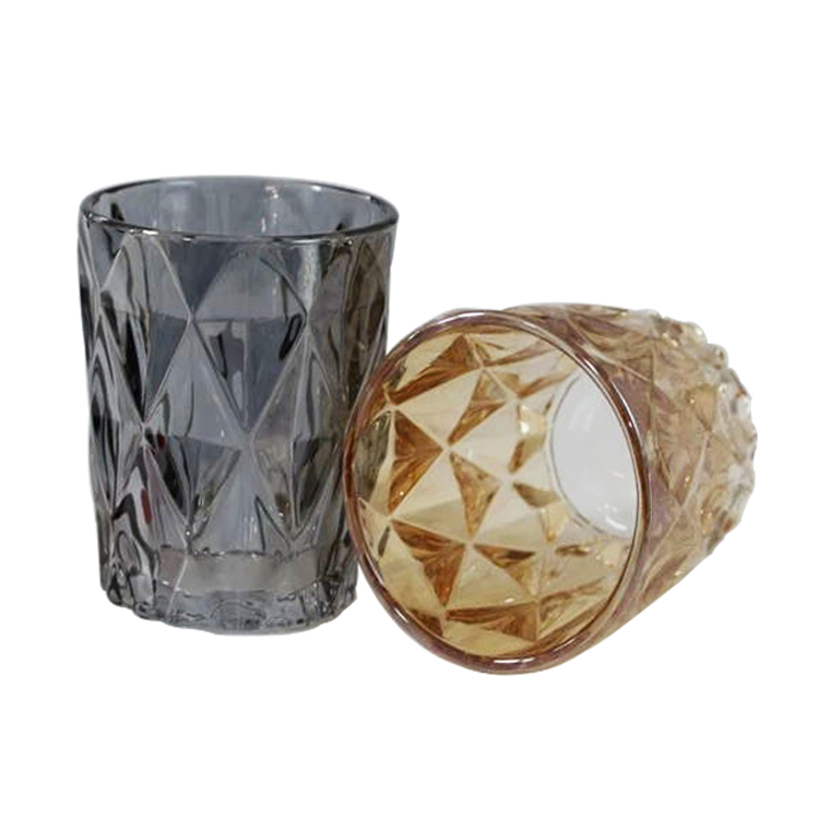 Cheap Embossed candle glass tumblers for candles