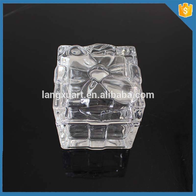 Bowknot decoration wholesale glass candle jar with ribbon