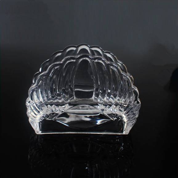 Wing shaped wedding or kitchen tissue roll clear glass napkin holder for restaurant Featured Image