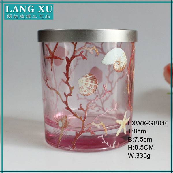 candles scented luxury glass jar for wax candle with metal lids