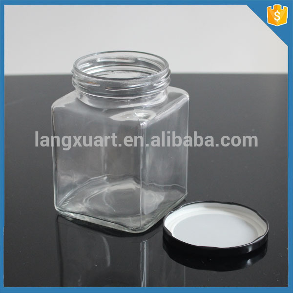 high quality square glass jar food packaging containers wholesale