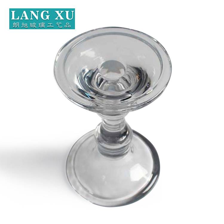 LXHY-A023 wedding use simple style clear glass candle holder
