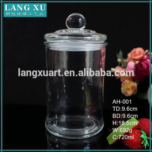 clear various size airtight lids glass canister for storage