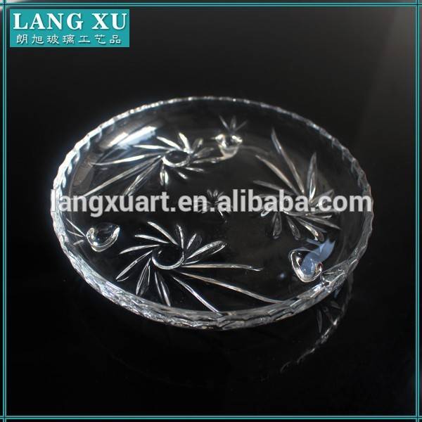 hot sale high quality tempered glass round plate