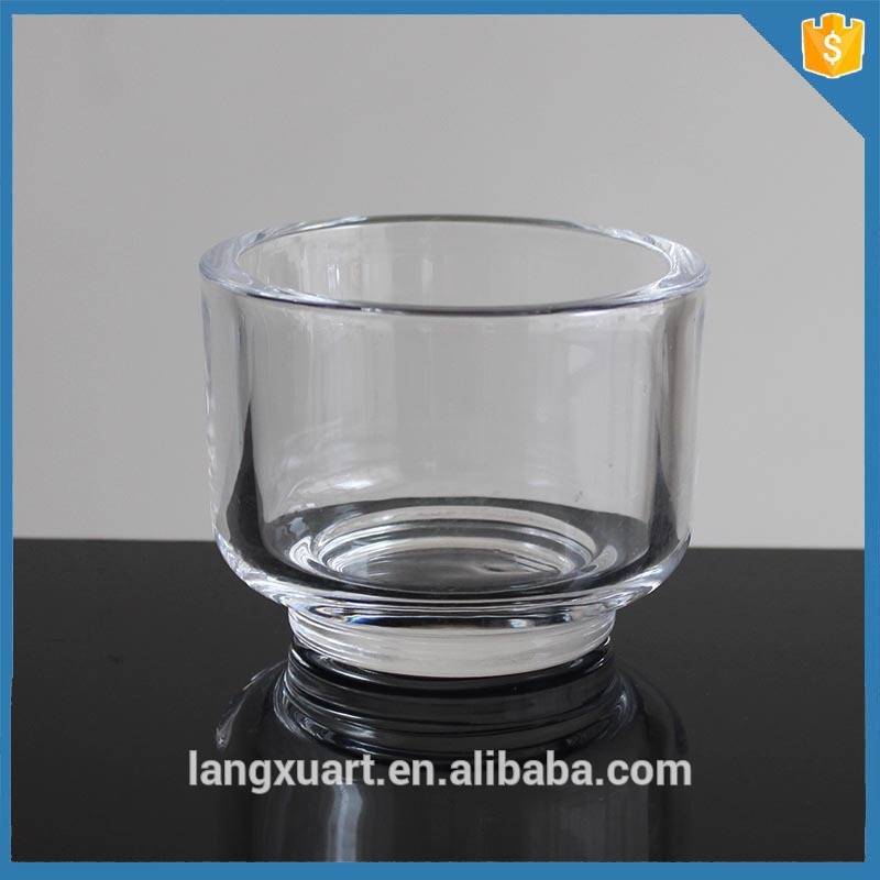 cheap glass empty clear glass cup for tealight