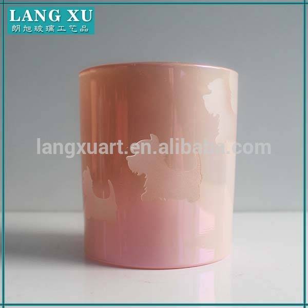 wax glass candle container with lid