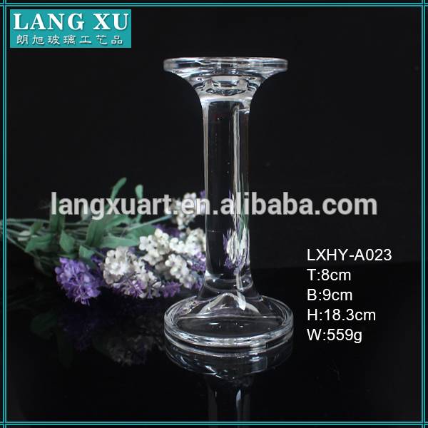 Glassware manufacturer clear glass tall candlestick holders