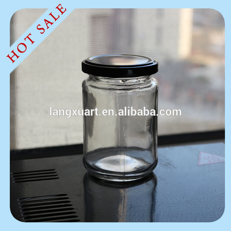 Factory direct glass jar with metal lid