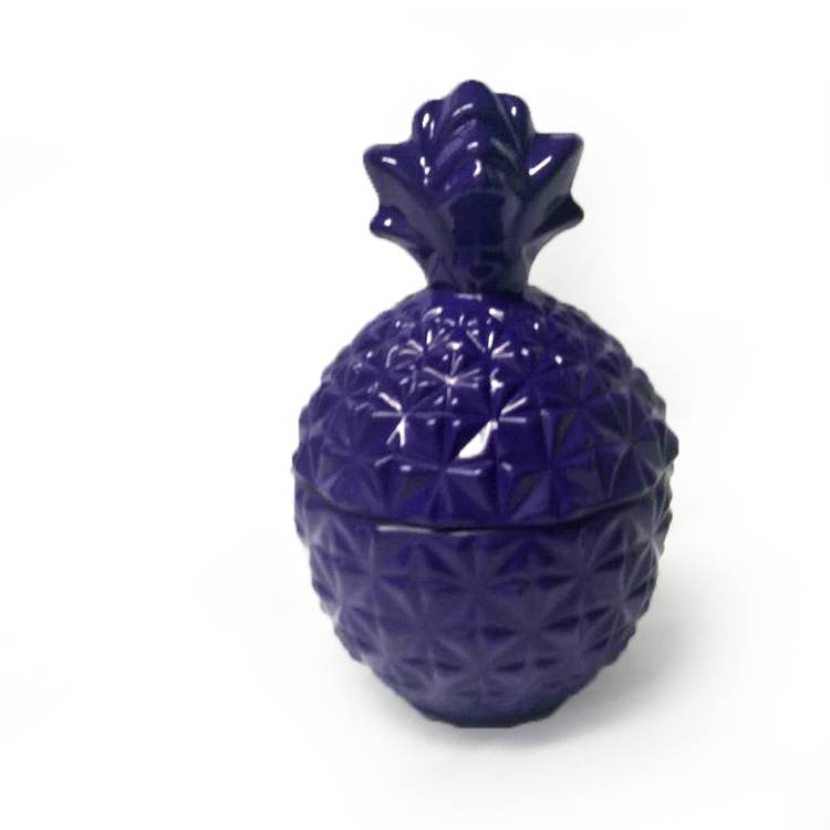 China supplier home decor glass pineapple candle jar