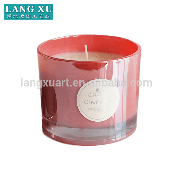 LX-FJ067 size 9.5x 8cm wax 245g burning time 40hours scented candle in glass jar luxury with box