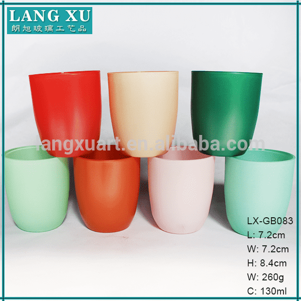 home decorative ceramic mini candle cup colorful glass candle holder