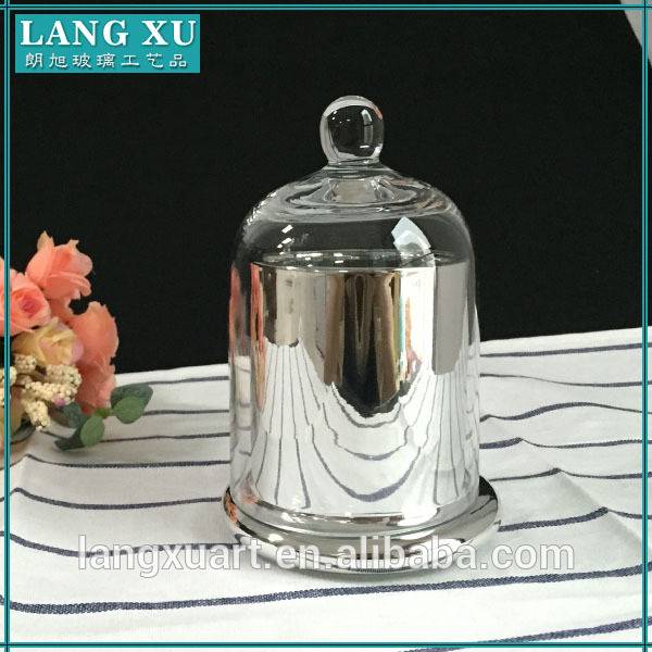 home decoration clear candle glass bell jar with dome cover wholesale