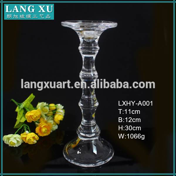 Tall wholesale glass taper candle holders