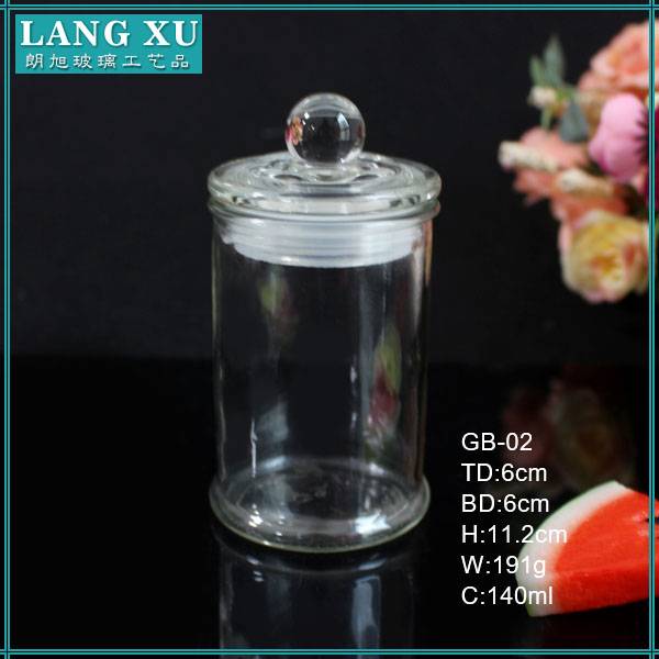 GB-02 140ml glass spice jar with glass lid