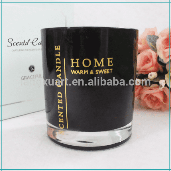 Environmentally friendly black color luxury wholesale modern candle jar