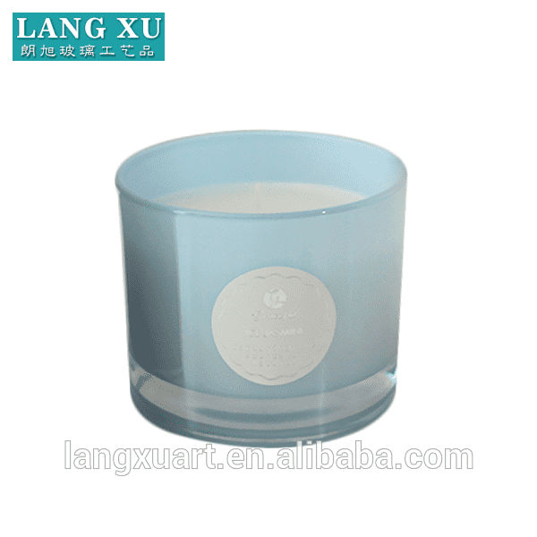2018 new product wholesale cylinder metal colored empty decorative candle jars