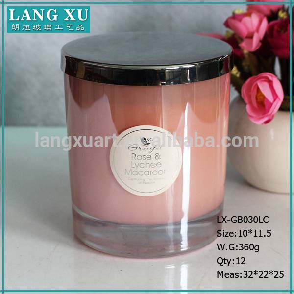 Langxu candles wholesale clear glass candle holder