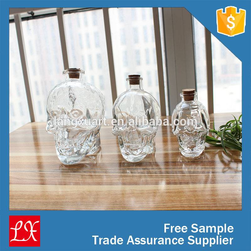Wholesale glassware glass Jars ghost shape with wooden lid