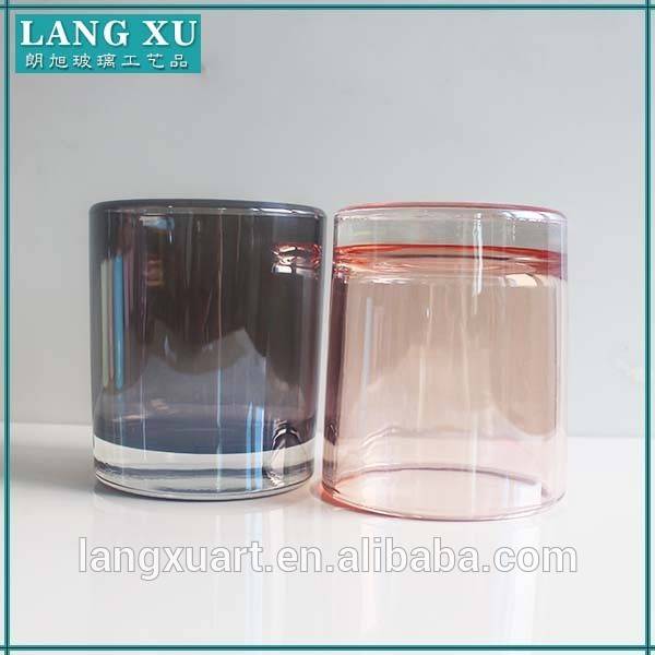 LX-Z12 thick bottom clear glassware candle holder Thick wall drinking glasses
