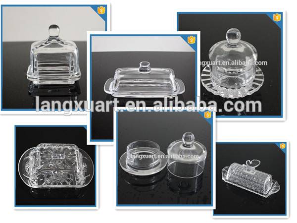 Glass Cloche Glass Plate Set Serving Tray Platter