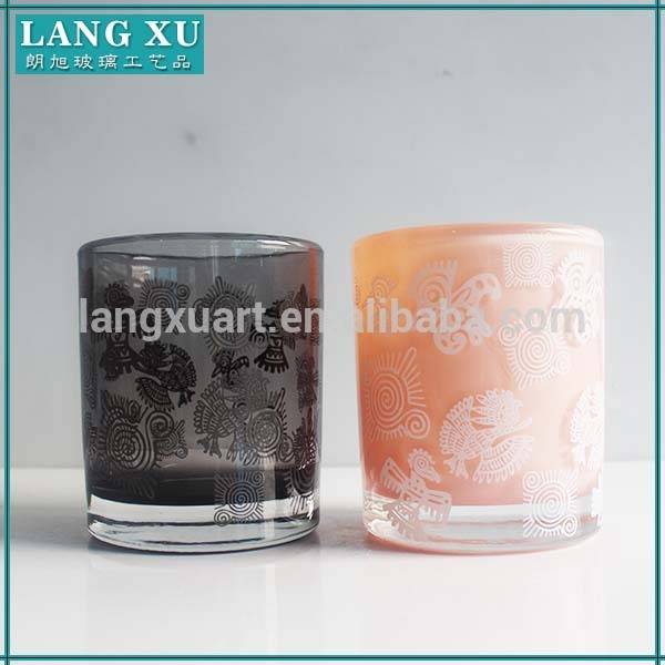 Factory concrete ceramic colored candle jars glass