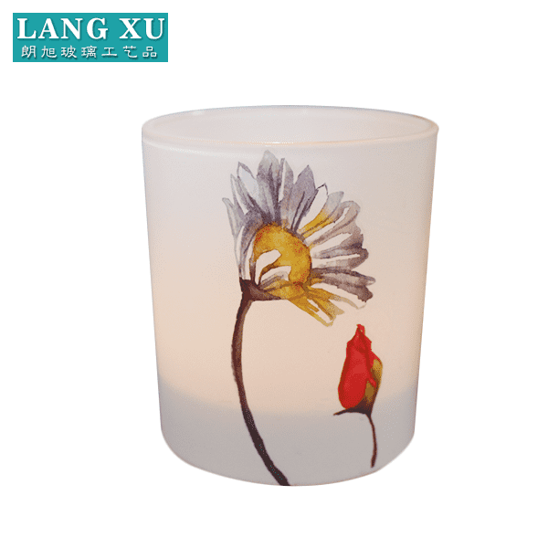 new design frosted wholesale glass votive candle holders