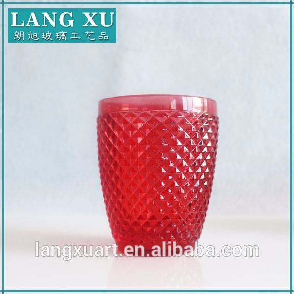 LX-B028 decorative red colored wine glasses drinking glasses wholesale