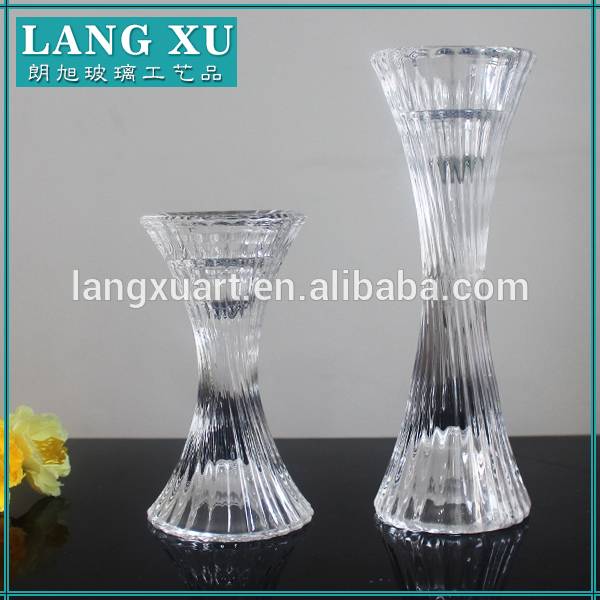 LX-A050 guangzhou tower design tall crystal different types of candle holders