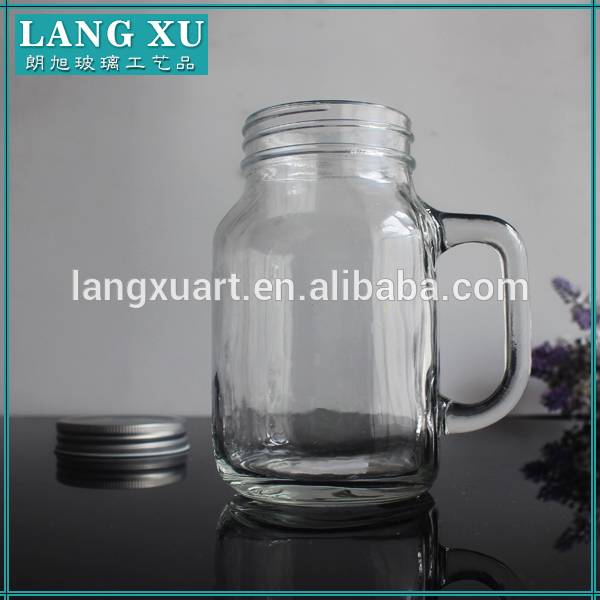 LXXZ-C005 20 oz glass mason jar with handle juce bottle beverage