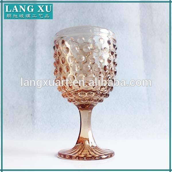 Shijiazhuang langxu amber Colored Water Goblets Glass