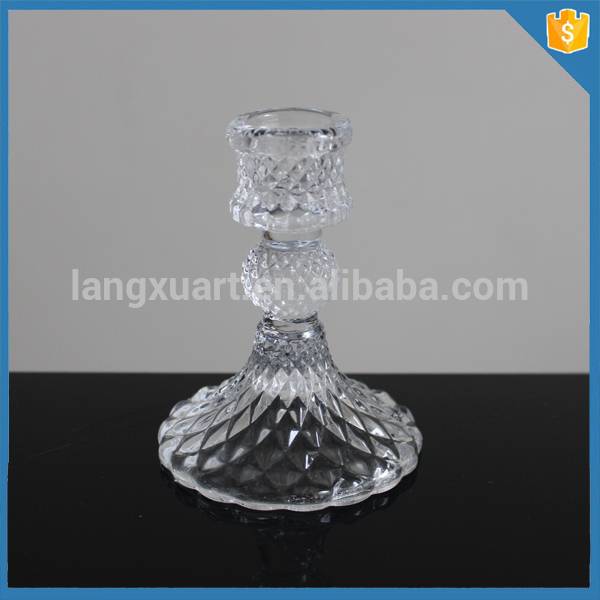 machine made wholesale 4 inch tall glass candle holder