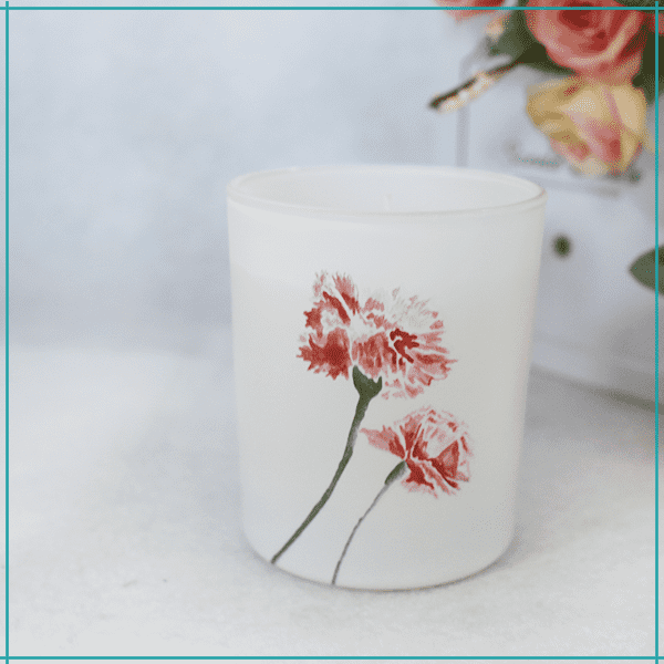 LX-001 custom print carnation flower moroccan candle holder