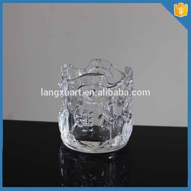 Decorative home goods tealight antique crystal candle holder with bear