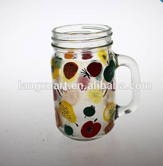 decal mason tumbler mason jar shot glass with lid and handle