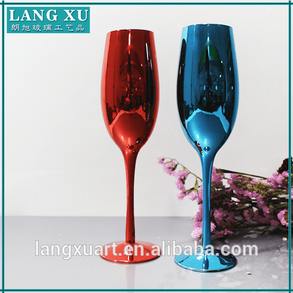 elegant level thick stem wine glass colored glass goblet