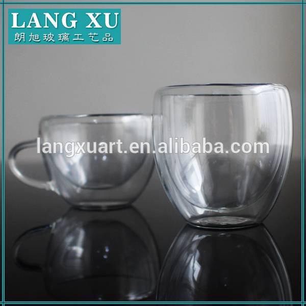 LXCZ-001 500ml Classic Design Double Wall Glass Coffee Cup