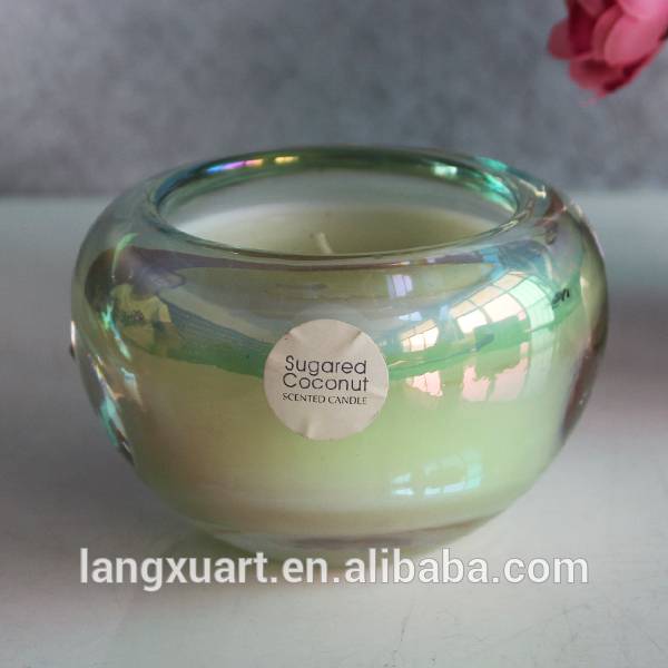 colored electroplated scented votive candle jars in bulk